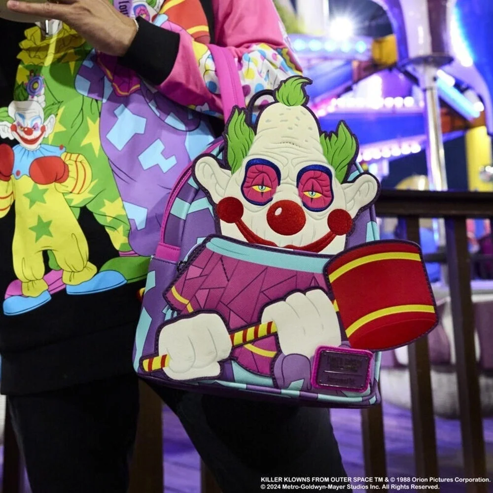 Loungefly Killer Klowns‎ from Outer Space Jumbo Cosplay Glow Mini Backpack